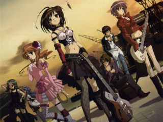 Anime girls guitars rayonism official - guitar free wallpaper