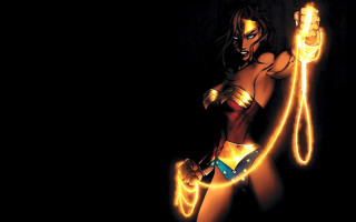 Woman bikini fire stick black 2 - dynamic lighting free wallpaper
