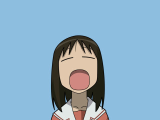 Surprised cartoon kyoto uniform bangs - a blue sky free wallpaper