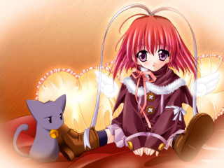 Pink haired girl sitting couch - pink hair free wallpaper