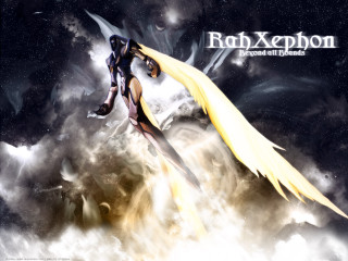 Flying woman sword clouds stars - a sword free wallpaper for desktop