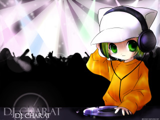Cartoon dj green hair headphones - charly amani free wallpaper