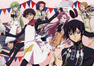 Anime group cake bunting official - a group of anime characters free wallpaper