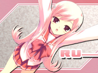 Pink hair girl posing anime - aguri uchida free wallpaper