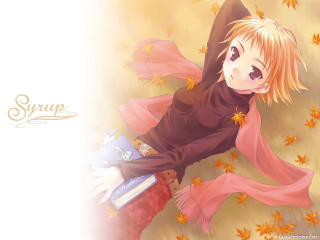 Girl autumn leaves book blonde - remodernism free wallpaper for desktop