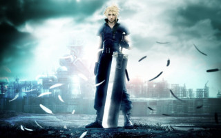 Woman city birds flying sword - her free wallpaper
