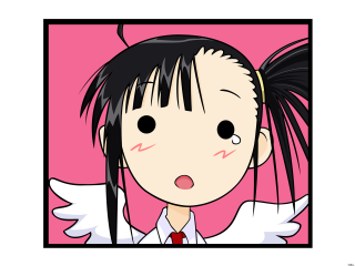 Angel girl black hair pink - angel free wallpaper