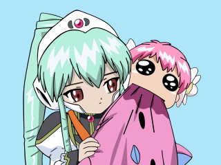 Anime couple hug watermelon blue - ayo free wallpaper