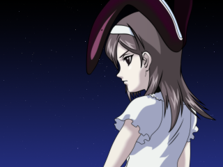 Girl hat night starry sky - night time free wallpaper