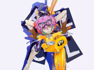 Cartoon girl baseball bat yellow - her free wallpaper