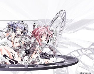 Anime girls ferriswheel table glasses - a ferris free wallpaper