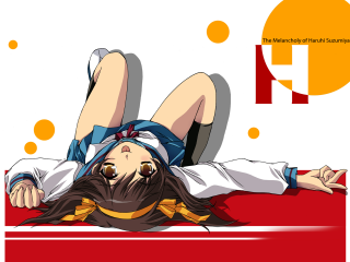 Woman crossed lying anime uniform - the ground free wallpaper