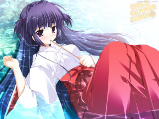 Girl water long hair miko - her leg free wallpaper