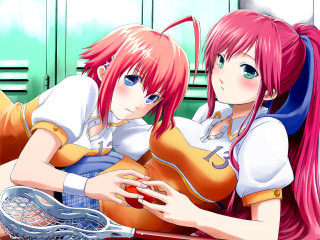 Anime girls tennis bed pink - aimitsu free wallpaper for desktop