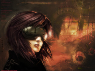 Futuristic woman steampunk background cyberpunk - cyberpunk art free wallpaper