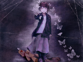 Girl butterfly teddy beauty orphism - butterfly free wallpaper