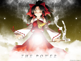 Red dress woman wand lightning - ufotable free wallpaper