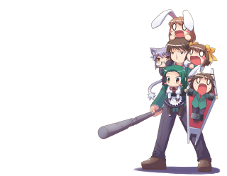 Group costumes hats animal ears - baiōken eishun free wallpaper for desktop