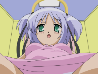 Bluehair greeneyes woman bed pinkblanket - her chest free wallpaper