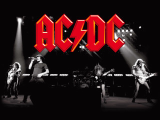 Acdc band stage red letters - a band free wallpaper