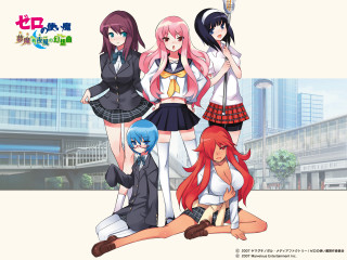 Anime girls cityscape school uniform - aya goda free wallpaper
