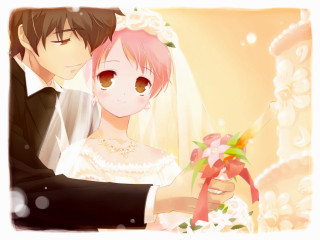 Bride groom hug wedding flower - a bride and groom free wallpaper