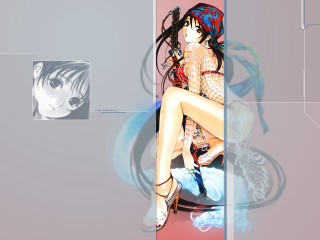 Woman cat chair lap anime - her lap and a cat free wallpaper
