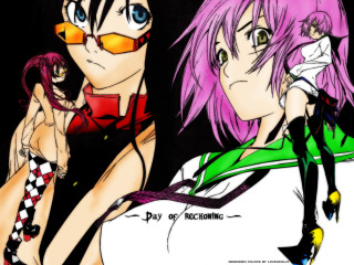 Pink haired green eyed anime - two anime character free wallpaper