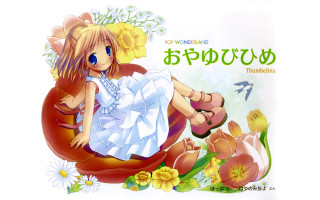 Girl flower pillow bird sitting - hint of yayoi kasuma free wallpaper