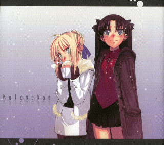 Kalencho altichiero anime snow 2girls - two anime character free wallpaper