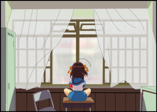 Girl cat window sitting anime - the room free wallpaper
