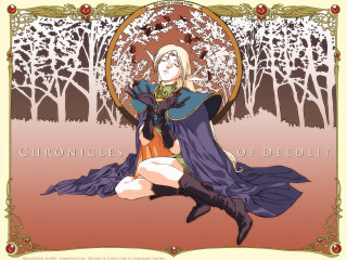 Woman forest circle artnouveau storybook - the ground in front free wallpaper