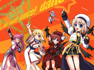 Anime girls red background speed - a sign free wallpaper