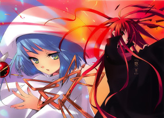 Blue hair girl apple manga - a red apple free wallpaper