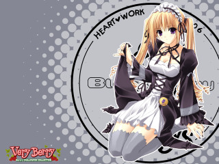 Anime girl longhair blackwhite circularbackground - a circular background free wallpaper