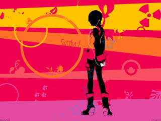 Woman colorful background circular design - circular free wallpaper