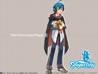 Cat blue hair cape credits - a gray background free wallpaper