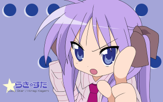 Anime girl purple hair blue 10 - a purple background free wallpaper