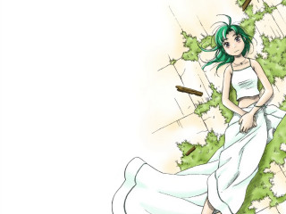 Woman white dress tree branch - a baseball bat free wallpaper