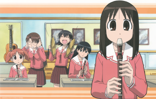 Schoolgirl microphone classroom guitars rayonism - a classroom free wallpaper