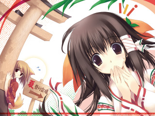Girl fox kimono bamboo tanabata - a manga drawing free wallpaper for desktop