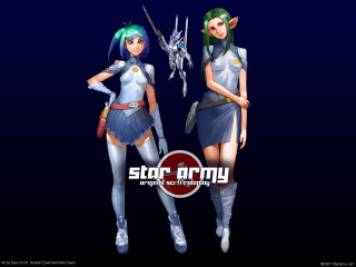 Two anime elf girls sci - sci fi fantasy free wallpaper