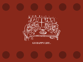 Group people table cake happy - a drawing of a group free wallpaper