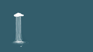 White cloud tall pole rain - surreal free wallpaper