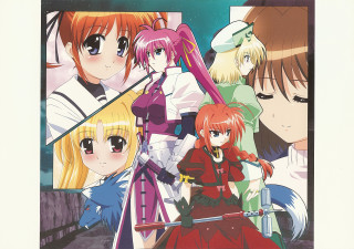 Anime group wolf ears magic - a white frame free wallpaper