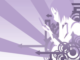 Woman cellphone purple arrows synchromism - cybernetic free wallpaper