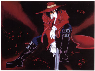 Red coat hat sword blood - blood splatter free wallpaper