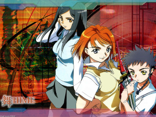 Anime characters city clock school - net art free wallpaper