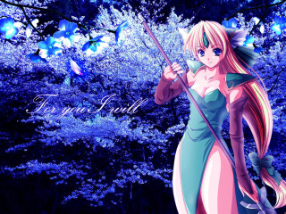 Green dress woman anime starfairy - a green dress holding free wallpaper