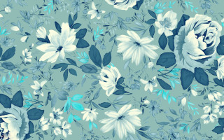 Blue white flower pattern background 2 - flower pattern free wallpaper
